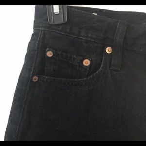 Distressed Black Levi Shorts! Like new!